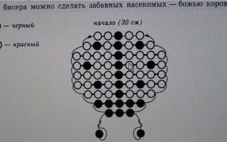 Как сплести божью коровку из бисера для начинающих