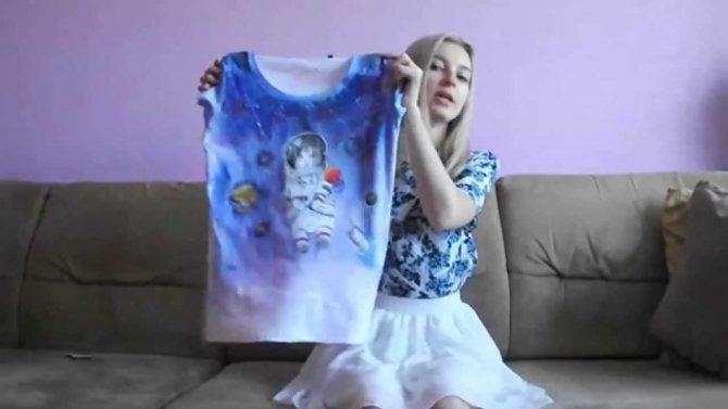 Батик на футболке