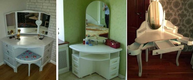 Высота туалетного столика: стандартные и нестандартные размеры