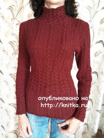 Женский свитер спицами от Марины Ефименко